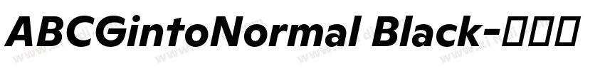 ABCGintoNormal Black字体转换